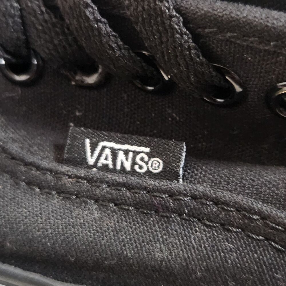 Vans Authentic Black Canvas Skate Shoes Men’s 8.5 Women’s 10 Classic - Picture 11 of 11